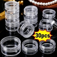 Pigments Storing Jar - 3/7/10g Plastic Empty Box - Round Clear Jars - Travel Cosmetic Sample Case - 
