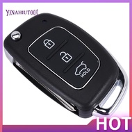 【Yinahiut001】Flip Key Shell fit for  ix45  Remote Key Case Fob 3-Button Black