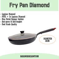K-Food Fry Pan Diamond Induction Akebonno and Glass Lid 28cm / Fry Pan Diamond Layer Induction Cooke