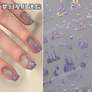 Nail Stickers Add Sparkle 9 Baht Per Sheet 2 Colors To Choose From