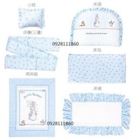 台灣製造奇哥經典比得兔6件床組粉藍色(M)(L)經典比得兔六件式寢具嬰兒床組大床中床經典彼得兔Peter Rabbit