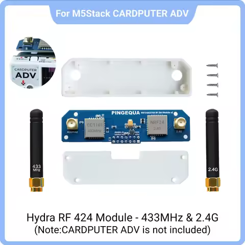 M5Stack Cardputer ADV RF Module CC1101 433MHz & NRF24 2.4G Dual Chip, Enhanced Antenna, Auto Switchi