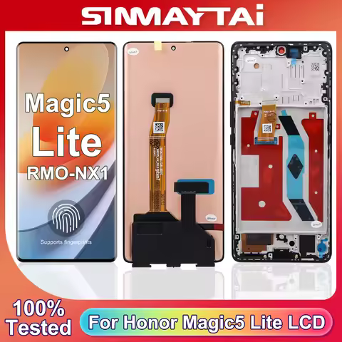 6.67" Original For Honor Magic5 Lite RMO-NX1 RMO-NX3 LCD Display Touch Screen Assembly AMOLED For Ho