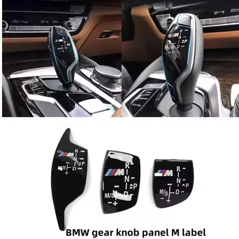 NEWBMW M Logo Car Shifter Cover 3D Sticker For 123457 Series F01 F02 X1 X3 X5 X6 M3 M5 F30 F32 F48 C