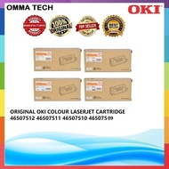 ORIGINAL OKI COLOUR LASERJET CARTRIDGE 46507512 46507511 46507510 46507509 C612 C612n   OKI C612dn