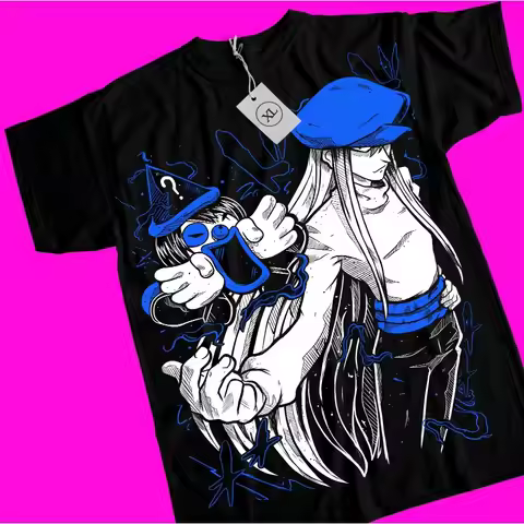 Trend Summer 2025 Cosplay Neutral Black and White Hunter X Hunter Kite T-Shirt Anime Manga HxH Black