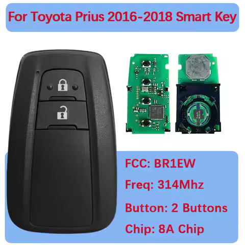 CN007225 Aftermarket Smart Key Remote 2 Buttons 314MHz 8A Chip 23451-0351 FCC ID BR1EW For Toyota Pr