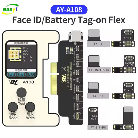 AY A108 BOX Dot Matrix True Tone Battery Programmer for iPhone X-16PROMAX FACE ID Read Write Dot Fac