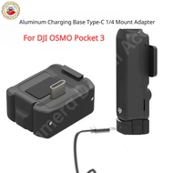 DJI Pocket 3 Charging Base Type-C 1/4 Mount Adapter,Aluminum Dock Desktop Charging Base For DJI OSMO Pocket 3 Camra