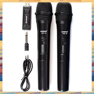 (ZWNA) Uhf Usb 3.5Mm Wireless Microphone Handheld Mic with Receiver for Karaoke Speech Loudspeaker V