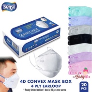 Sensi 20 Pcs 4D Convex Mask 4 Ply Masker Earloop Masker Medis Box