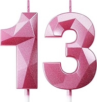Birthday Candles Numbers Candle 13 Cake Decoration 13th Birthday Girl Candles Birthday Pink Numbers 