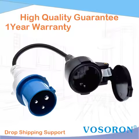 IP44 RV adapter cord,2P+E 316P6 to Schuko CEE7/3 Outlet Socket,Power cord convert 60309-2 16A 6H soc