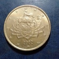 Uang Langka 50 euro cent Thn 2002
