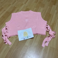 ⚡️พร้อมส่ง สีชมพู ชมพูดำ⚡️Home to my heart vest เสื้อกั๊ก ผ้าไหมพรหม ตัวสั้น blackpink black pink