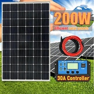 200 Watts 18BB Solar Panel Monocrystalline 18V Household Power Generation Unit Solar Panel 200W