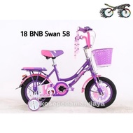 Sepeda Anak Perempuan Mini BNB 58 Swan Ukuran 18 Inch