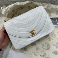 Chanel Vintage 80年代 古董 老香 24K金 單肩包
