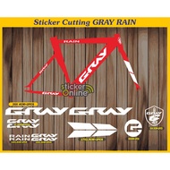 Gray rain frame Fixie Cutting Decal Sticker, Fixie Bike Sticker