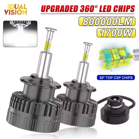 360 LED D1S D3S D2S D4S D5S D8S Headlight Bulbs Canbus 1:1 HID D1R D2R D3R D4R Xenon Lamp 1700W 6000