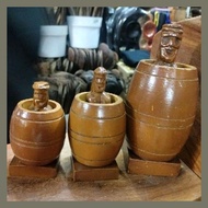 ✝ ★ ☽ BAGUIO City souvenir ( BARREL MAN) wood carvings