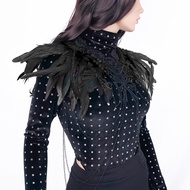 European American Feather Shawl Party Halloween Carnival Cloak Trendy Accessories Punk Sexy Hollow L