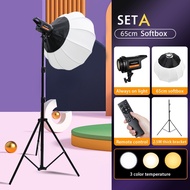 ไฟถ่ายรูป 500W LED ไฟไลฟ์สด ไฟสตูดิโอ with 65cm Lantern Softbox Stand Studio Live Stream Photo Video
