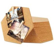 1pc/2pcs/4pcs/8pcs/16pcs Creative Hexagon Self-Adhesive Cork Sheets, Cork Boards, Cork Tiles, Displa