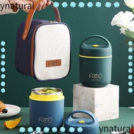 YNATURAL Thermal Lunch Box Airtight Thermos Vacuum Cup Insulated Lunch Bag