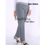 Terlaris Celana Kerja Wanita Kantor Pinggang Karet Kantor High Waist Standar Dan Jumbo Size M L Xl 3