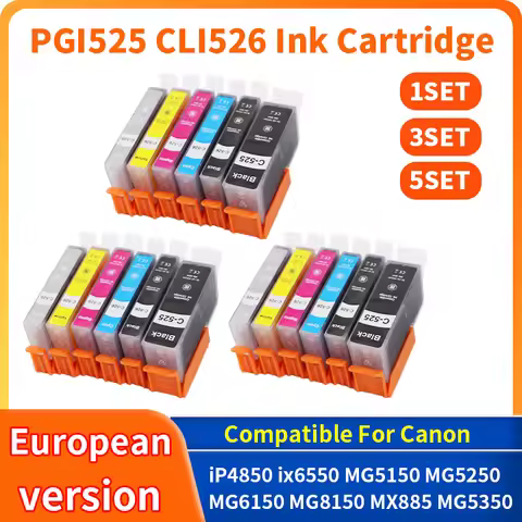Canon Printer Ink Cartridges for Pixma 1/3/5set PGI525 CLI 526 PGI 525 Ink Cartridges for Canon Pixm