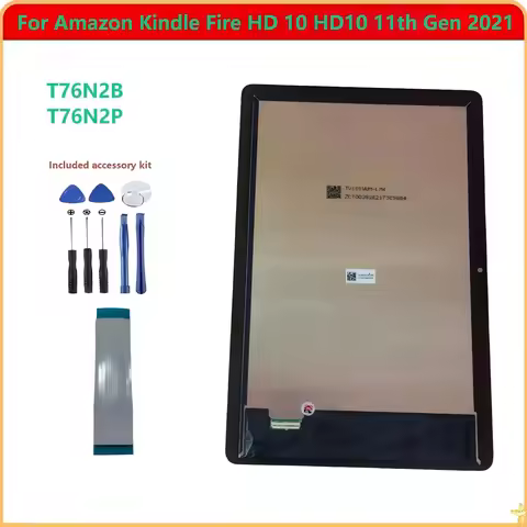 LCD For AmazXX Kindle Fire HD 10 HD10 11th Gen 2021 10.1" T76N2B T76N2P LCD Display Touch Screen Dig