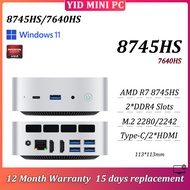 MINI PC AMD R7 8745HS/R5 7640HS 2*DDR5 M.2 2280/2242 Type-C 2*HDMI Commercial Game PC 1 Year Warrant