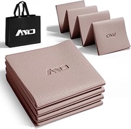 AYO Yoga Mat, Foldable, 0.2 inch (6 mm) Thick, Training Mat, Wide, Lightweight, Popular, Convenient 
