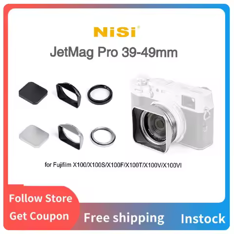 NiSi X100 Series NC UV Filter with 49mm Filter Adaptor, Metal Lens Hood and Lens Cap for Fuji X100 S