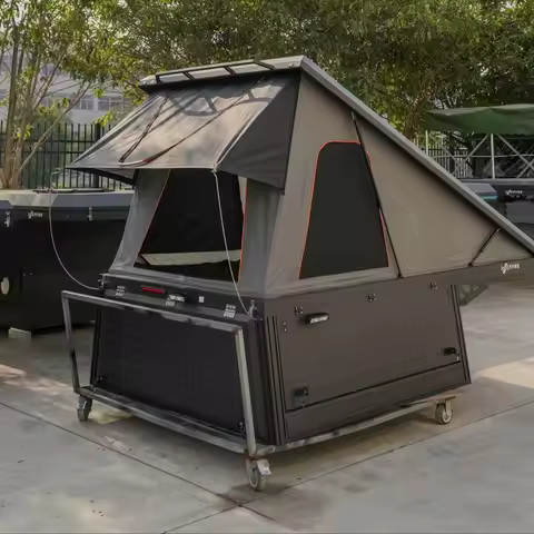 Factory Hot Selling CoolCar Aluminium Camper Shell 4x4 Off Road Slide In Pickup Camper Pop Up Tent