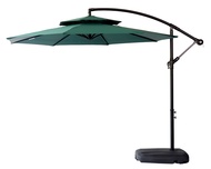 KIMDELIN 9ft Patio Garden ร่มขนาดใหญ่ตลาดกลางแจ้งรอบสระว่ายน้ำ Parasol กับ Crank และ Push Handle Bac