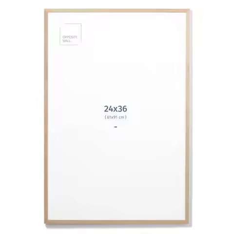 24x36 in Natural Solid Oak Wood Picture Frame Lightweight, Versatile amp Shatterproof Large Wall Han