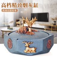 LP-8 🥕QQ Creative Living Room Ashtray European-Style Household Ashtray Nordic with LidinsResin Large Ashtray Cute Girl G