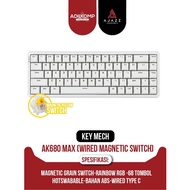 AJAZ AK680 MAX MAGNETIC GRAIN WIRED HIFI MECHANICAL KEYBOARD - WHITE, RGB