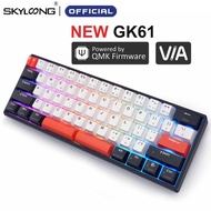 SKYLOONG NEW GK61 Custom Q Firmware VIA nical Keyboard 60% Hot Swappable Switches RGB Mini O-Ring Ga