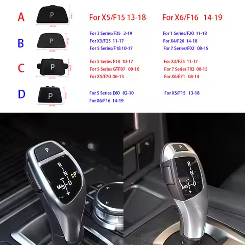 Car Gear Lever Auto Parking Button Letter P Button for BMW f02 f15 f16 f18 f20 f25 f26 f35 e60 e70 e