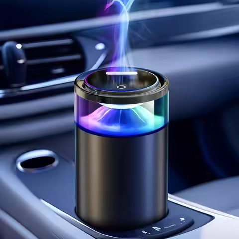 Smart Car Fragrance Diffuser Rechargeable Cloud Mist Ultrasonic Auto On/Off RGB Long Lasting Premium