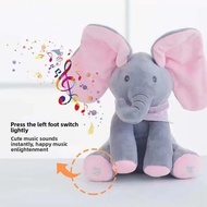 Animated Singing Elephant Toy with Ears, Electric Moving Toy, Soft Cartoon Plush Toy, Kids' Birthday