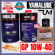 YAMALUBE RS4GP MOTOR ENGINE OIL 10W-40 4T MA2 FULLY SYNTHETIC 100% YAMAHA FILTER 1WD-E3440-10 R3 R25