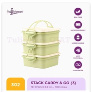 Twin Tulipware SET 3 RANTANG Bisa Untuk Mengukus Wadah Makanan Serbaguna Lunch Box Jumbo Lunch Box S