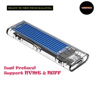 ORICO NVME & NGFF Dual Protocol M.2 SSD Transparent Enclosure