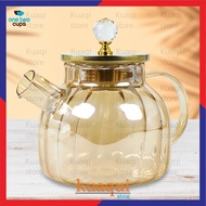 KUAQUI Teapot Pitcher Teapot Heat Resistant Borosilicate Fire 1L One Two Cups BR-383