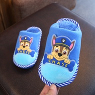 PAW Patrol Boys Girls Cotton Slippers Winter Kids Plush Slippers Non-slip Thick-soled Cartoon Shoes Warm Cute Indoor