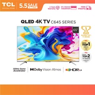 TCL 65" QLED 4K Google TV with 120Hz Game Accelerator, Dolby Vision Atmos, HDR 10+  65C645